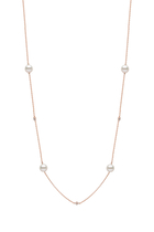 Classic Necklace, 18k Rose Gold, Diamond & Pearl